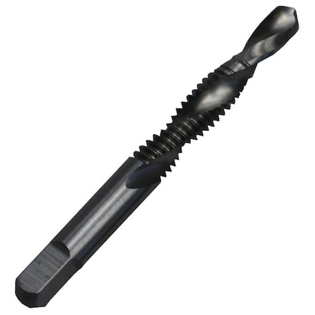 Combined Drill And Tap, Series DWT, Imperial, 51618 Thread, Round Shank, HSS, Bright